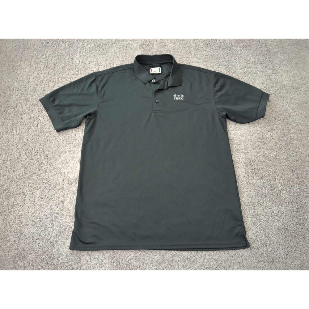 Cisco Employee Polo Shirt Mens XL Short Sleeve Clique Black